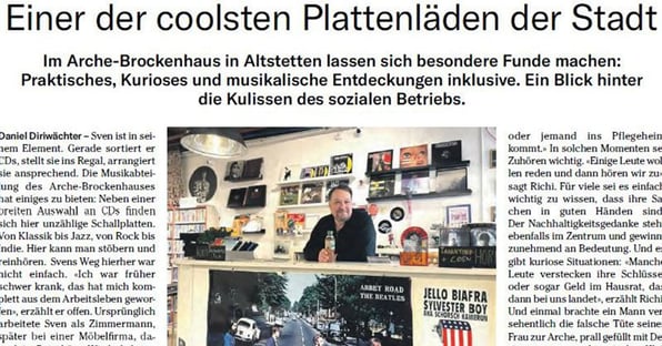 Höngger Beitrag über das Arche Brockenhaus