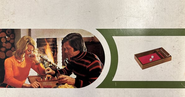 Brettspiel von 1973 im für die damalige Zeit typischen Design im Arche Brockenhaus online Shop