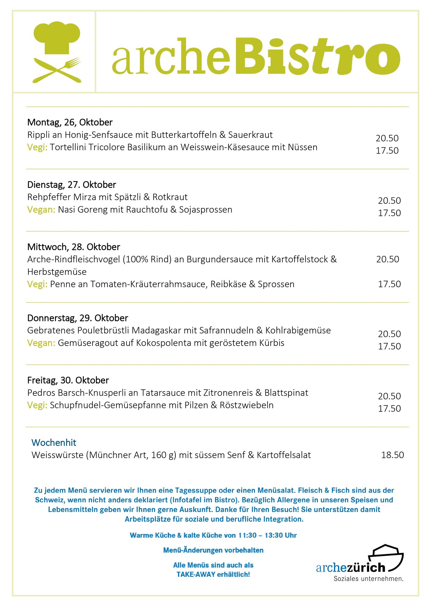 Mittagsmenü 26.10.-30.10.26