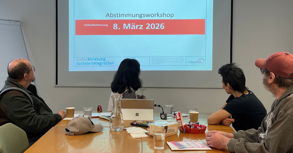 Abstimmungsworkshop in der Arche Zürich